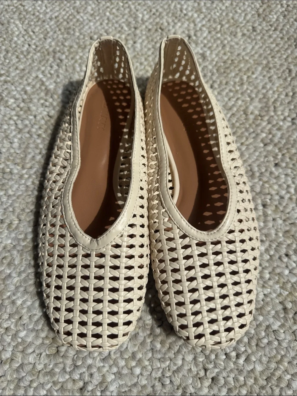 Old Navy Woven Ballet Flat in Cream - Women's Slip-On Shoe